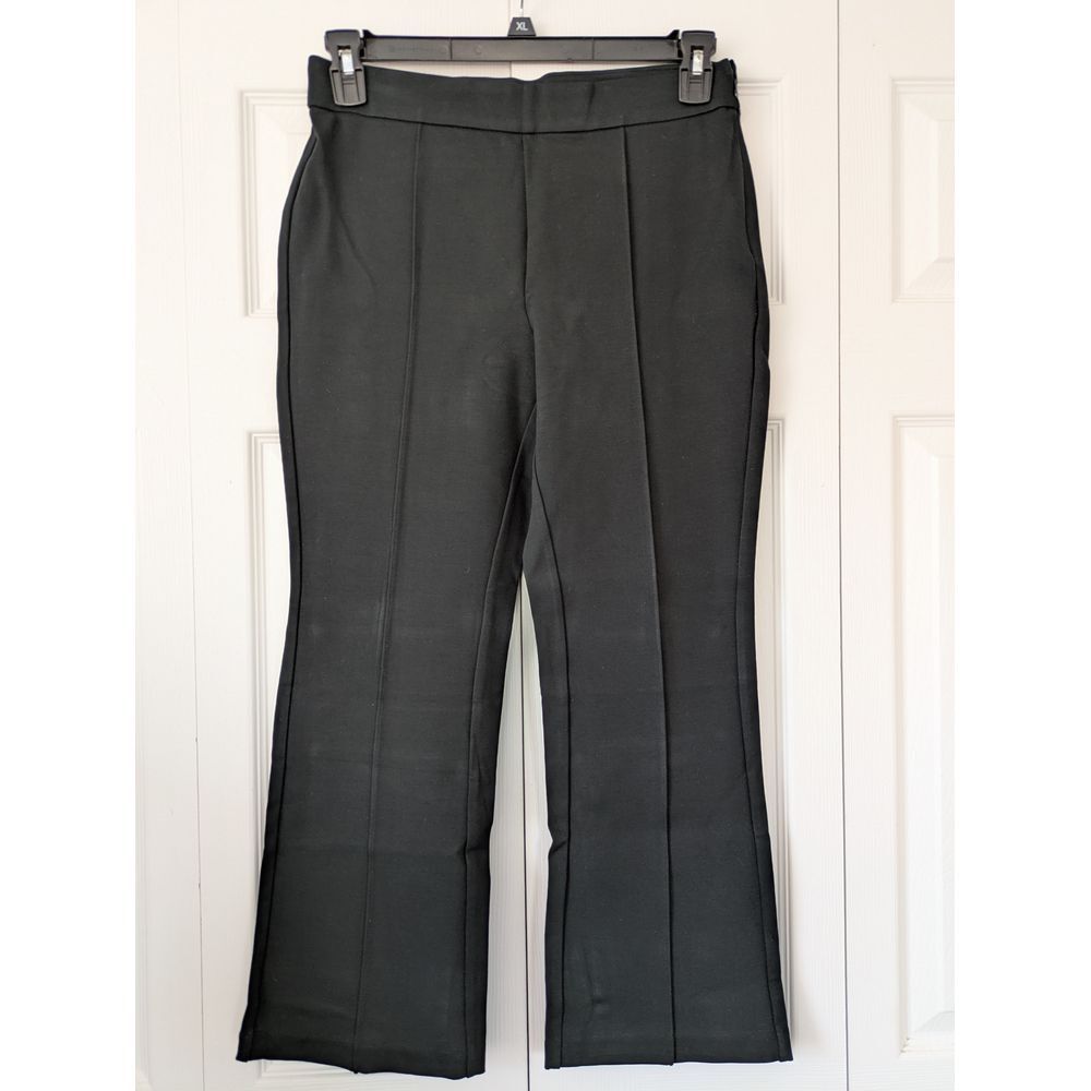 J. Crew Factory Crop Flare Ponte Pants‎ Size 8 Black NWT $98 BY574